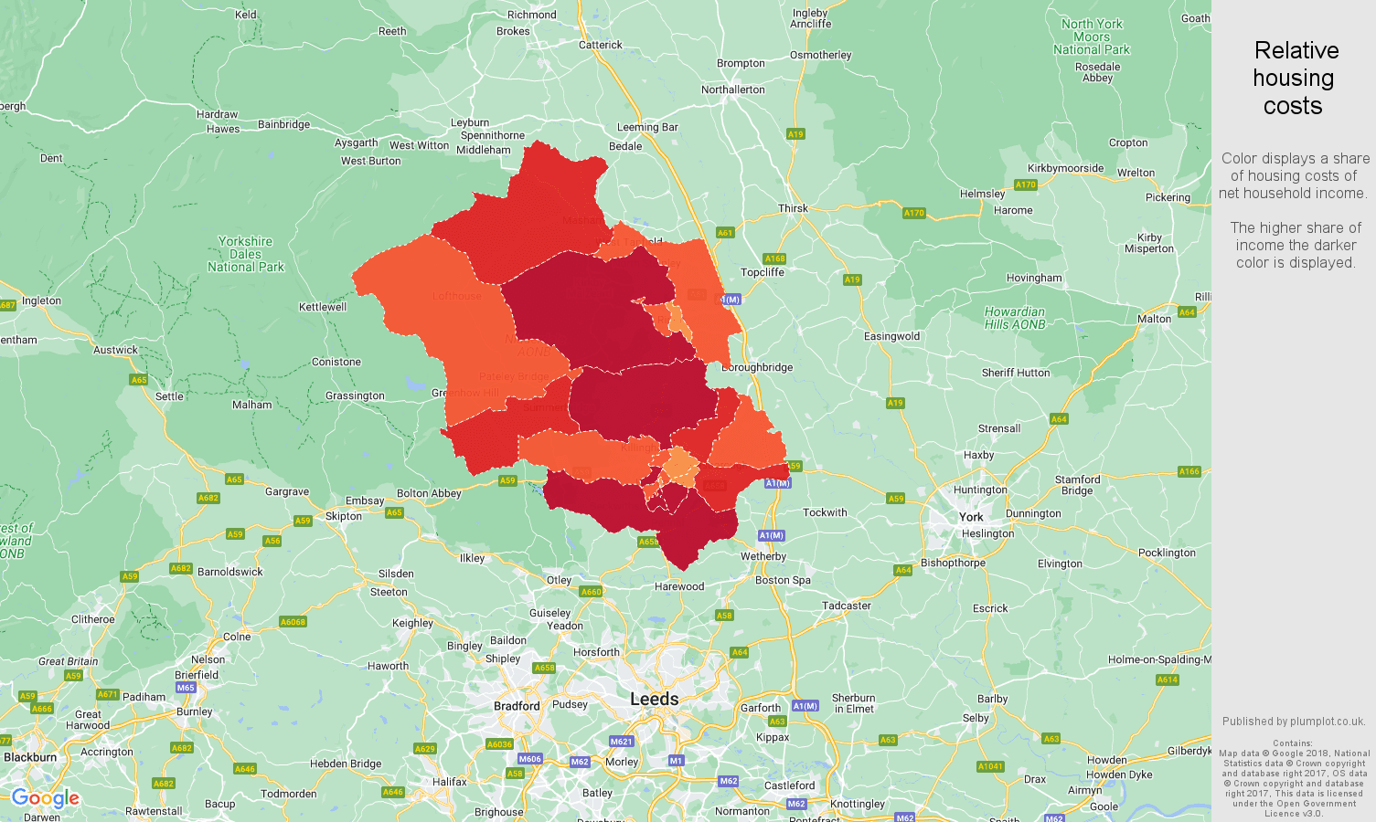 Harrogate Average salary and unemployment rates in graphs and numbers.