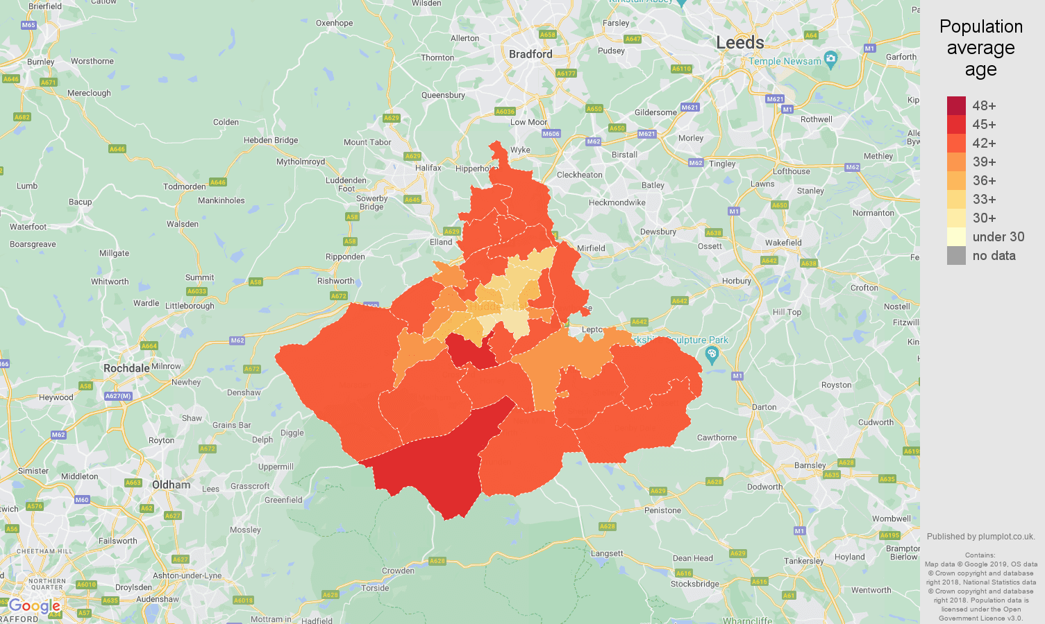 MICHELIN Huddersfield map ViaMichelin