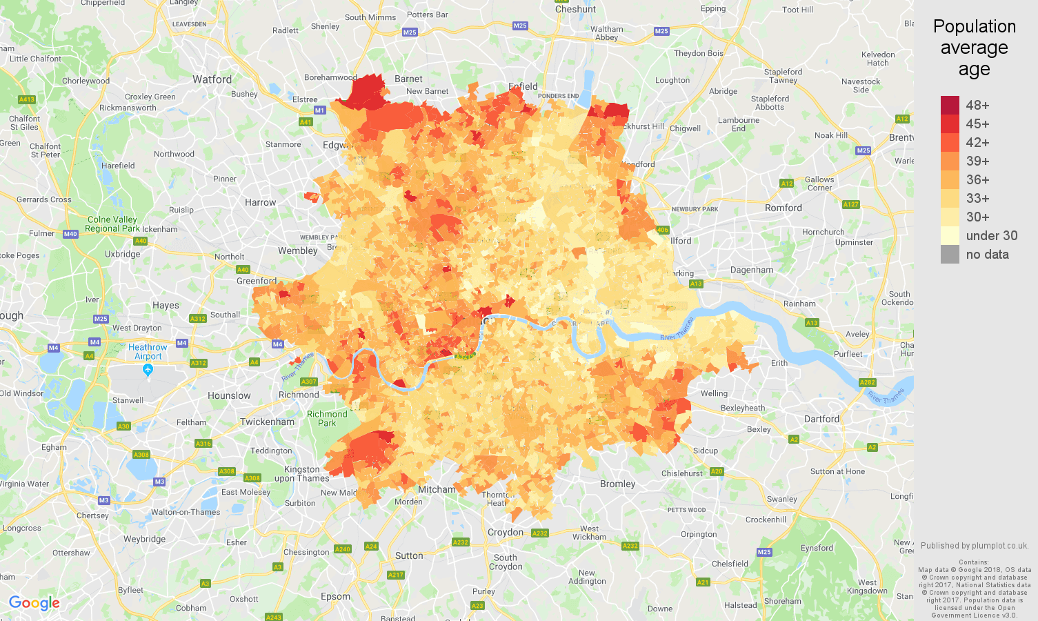 InnerLondon population stats in maps and graphs.
