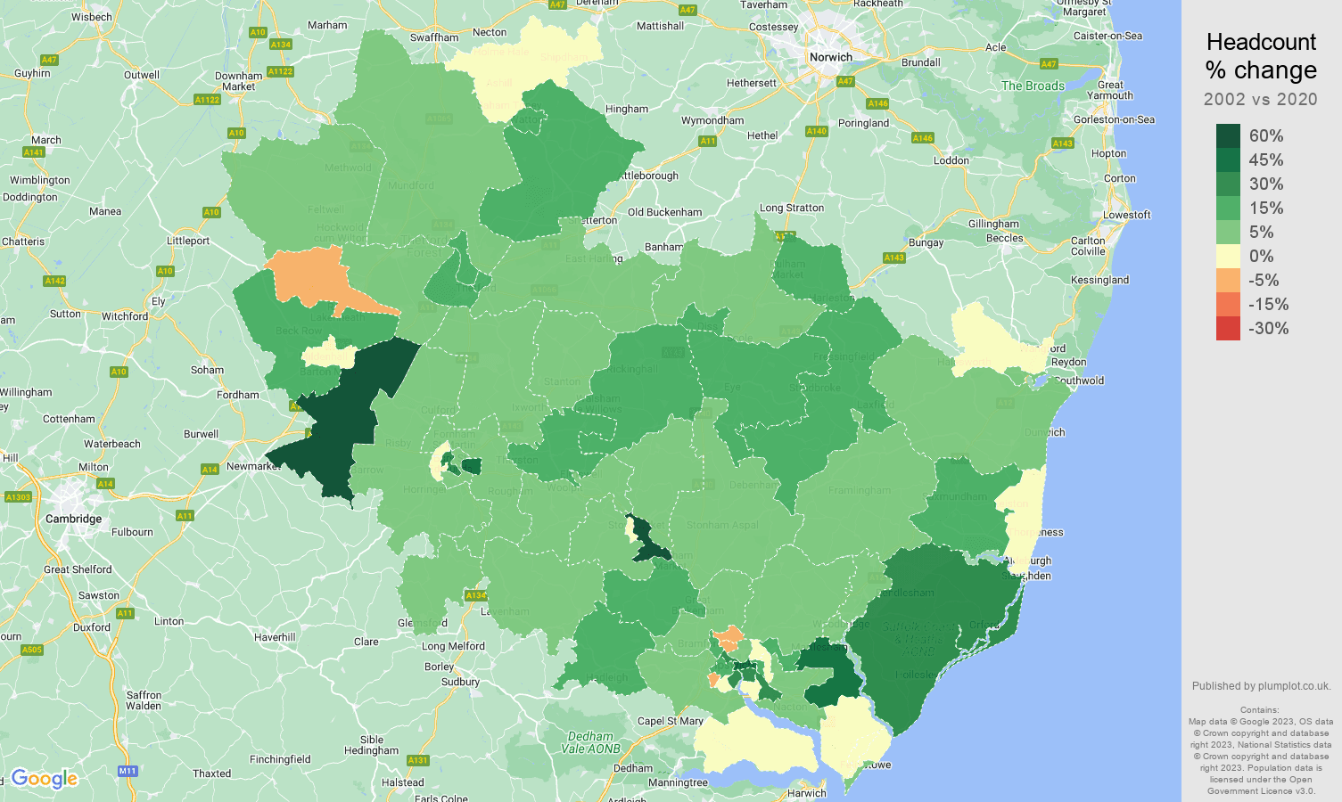 Ipswich population growth rates.