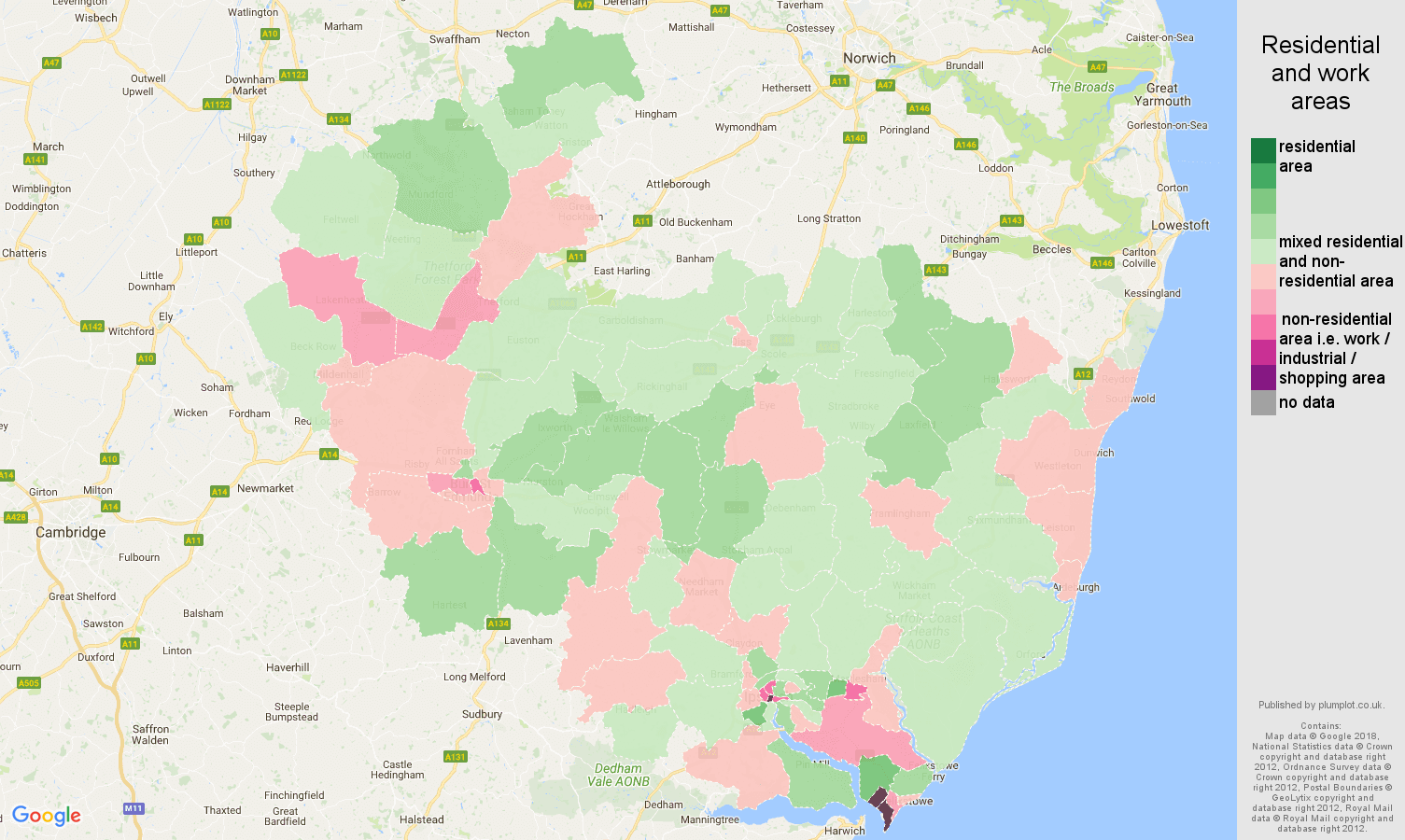 Ipswich population stats in maps and graphs.