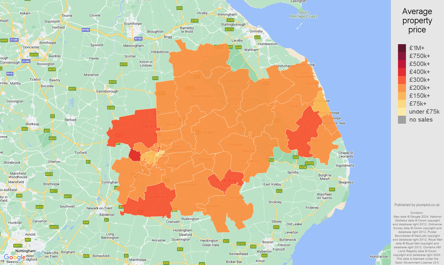 Lincoln house prices in maps and graphs.