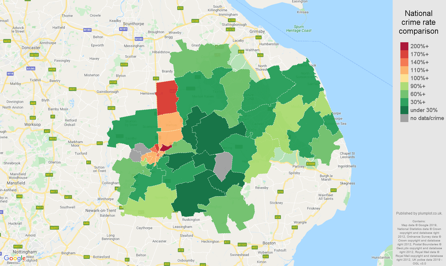 Lincoln other crime statistics in maps and graphs.