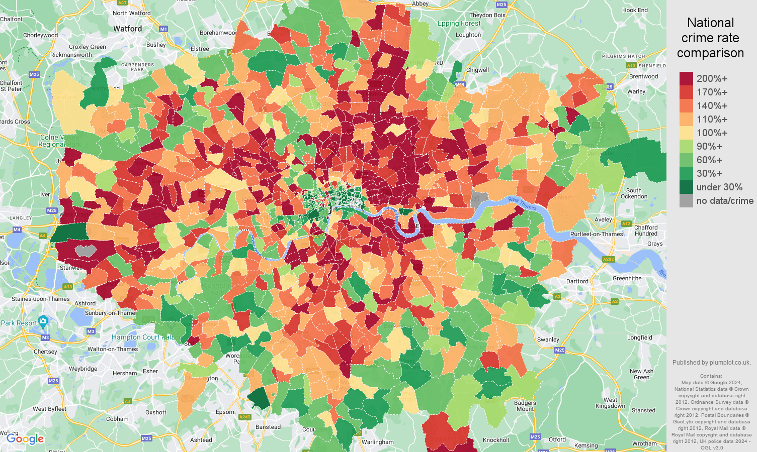 London antisocial behaviour crime statistics in maps and graphs