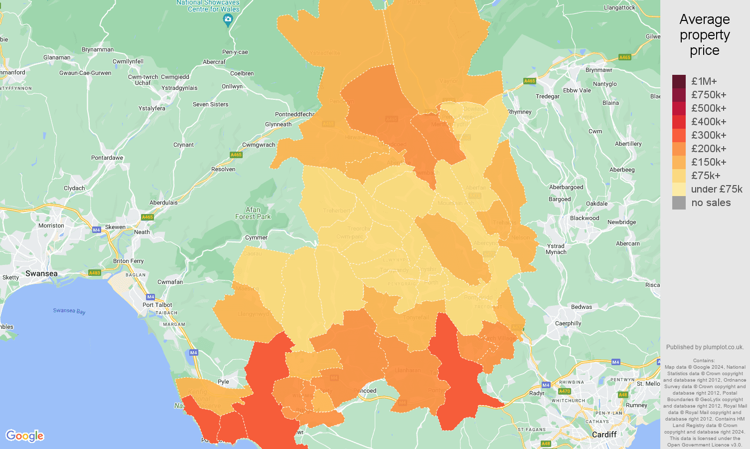 house prices in maps and graphs. July 2024