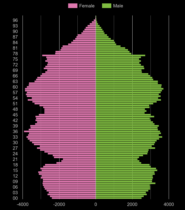 Newport population stats in maps and graphs.