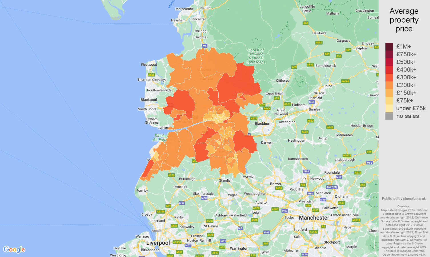 Preston house prices in maps and graphs.