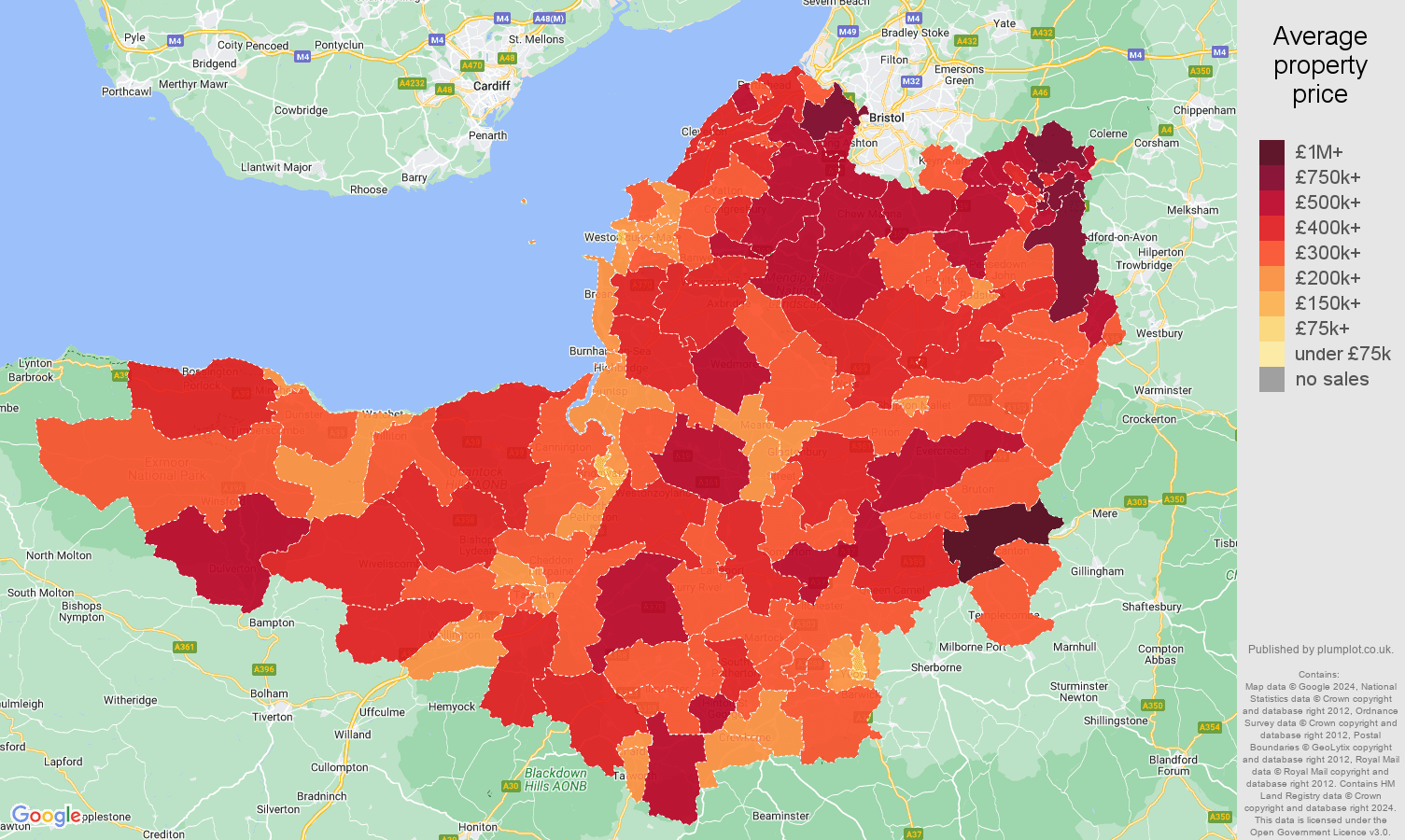 Somerset house prices in maps and graphs.