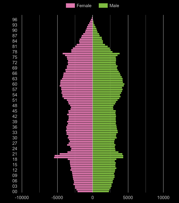 York population stats in maps and graphs.