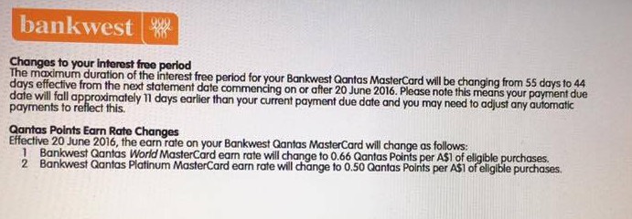 Bankwest to cut points earning and interest free period on Bankwest