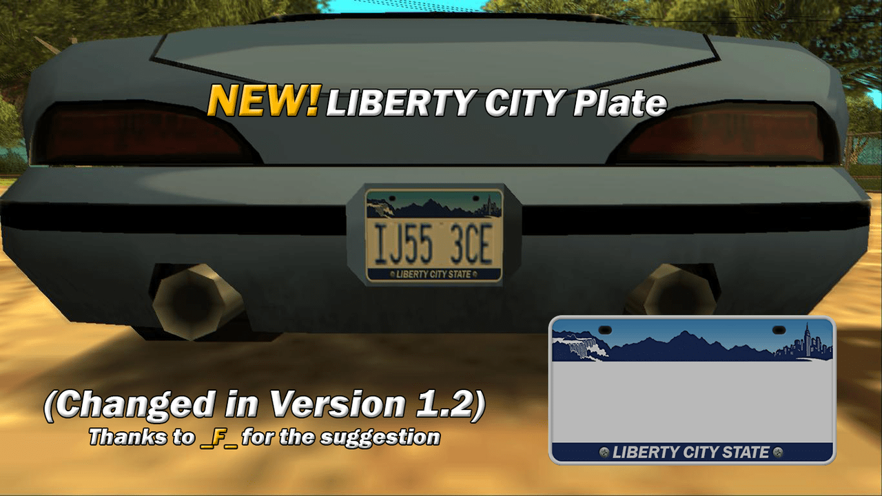 [REL/SA] GTA V License Plates to GTA SA 2nd pack v1.2 Textures