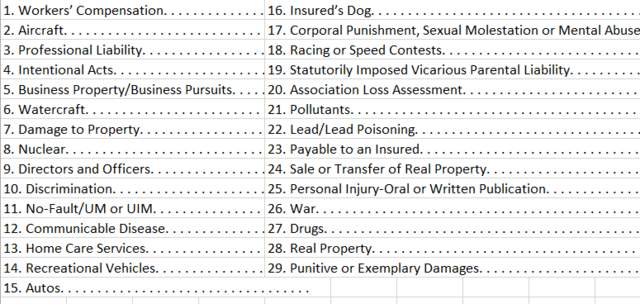 Farmer's Insurance Policy is there an umbrella policy with fewer