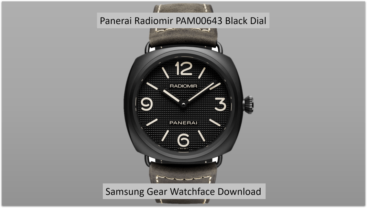 Download the Panerai Radiomir PAM00643 Black Dial watchface XDA Forums