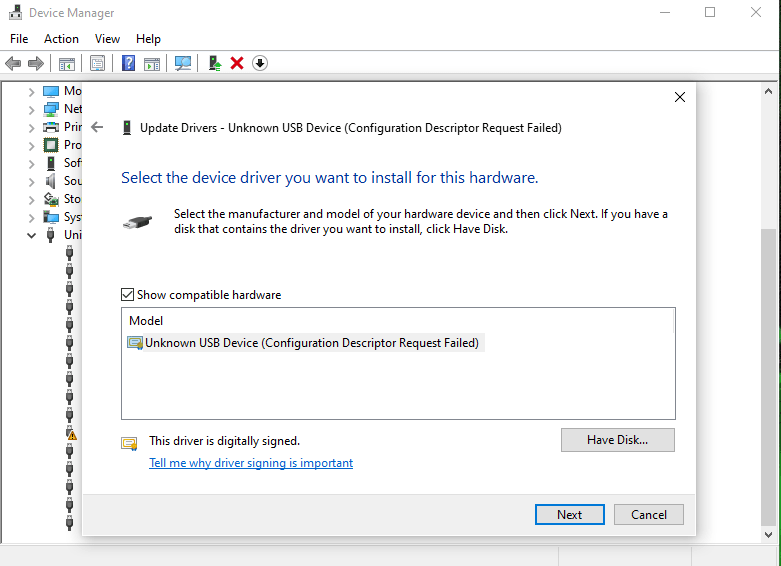 Unknown USB Device ( Configuration Descriptor Request Failed) EVGA Forums