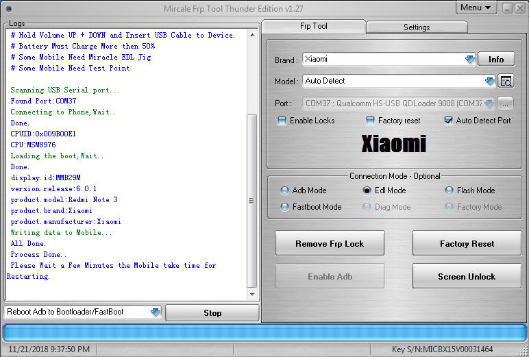Mi Redmi Note 3 Mi Account Remove Done In One Click By