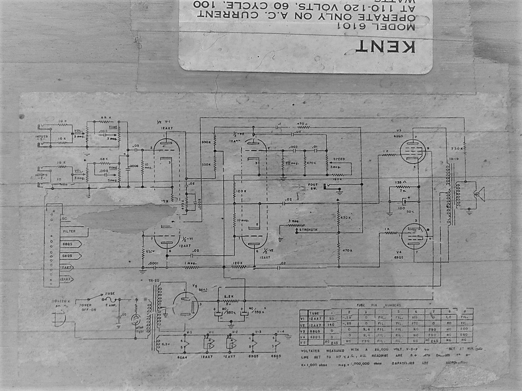 Kent 6101 60's Tube Amp The Gear Page