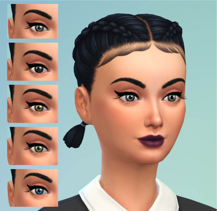 Eye swatches Maxis Match CoolCatCC The Sims 4 Create a Sim