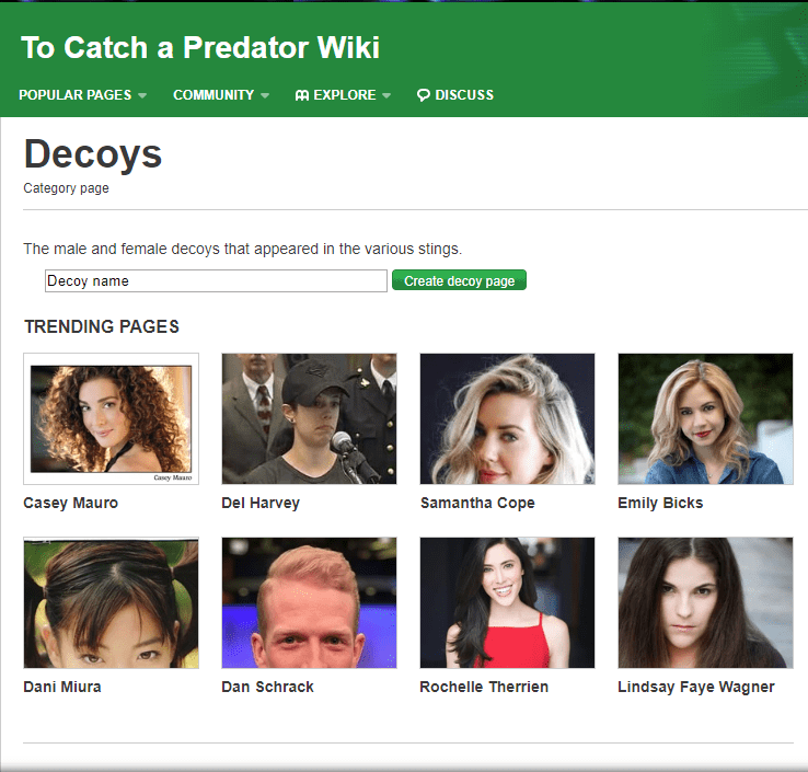 Anyone know the full list of decoy names? Temple of TCAP