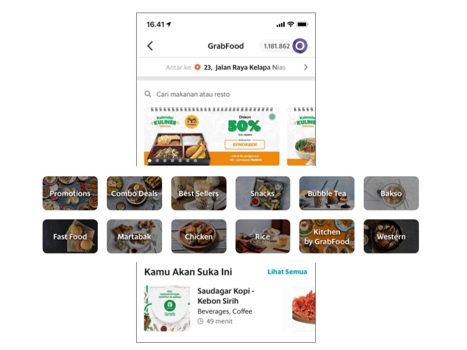 Coba Fitur Kategori GrabFood, Pengguna OVO dapat Diskon 50 dengan