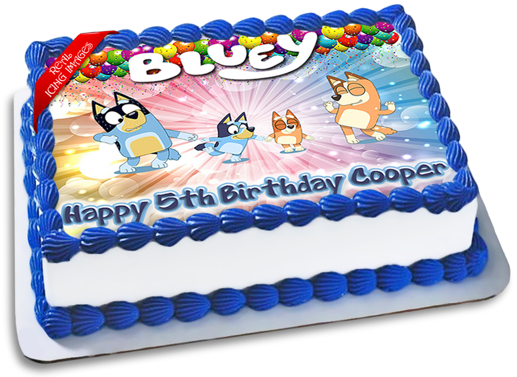 Bluey Dance Cake Topper Image Edible Icing Personalised Birthday Decoration eBay