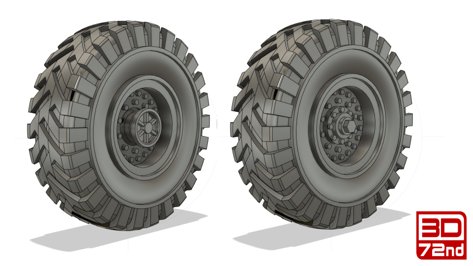 CAD & 3D printing Airfix Matador wheels Work in Progress Armour