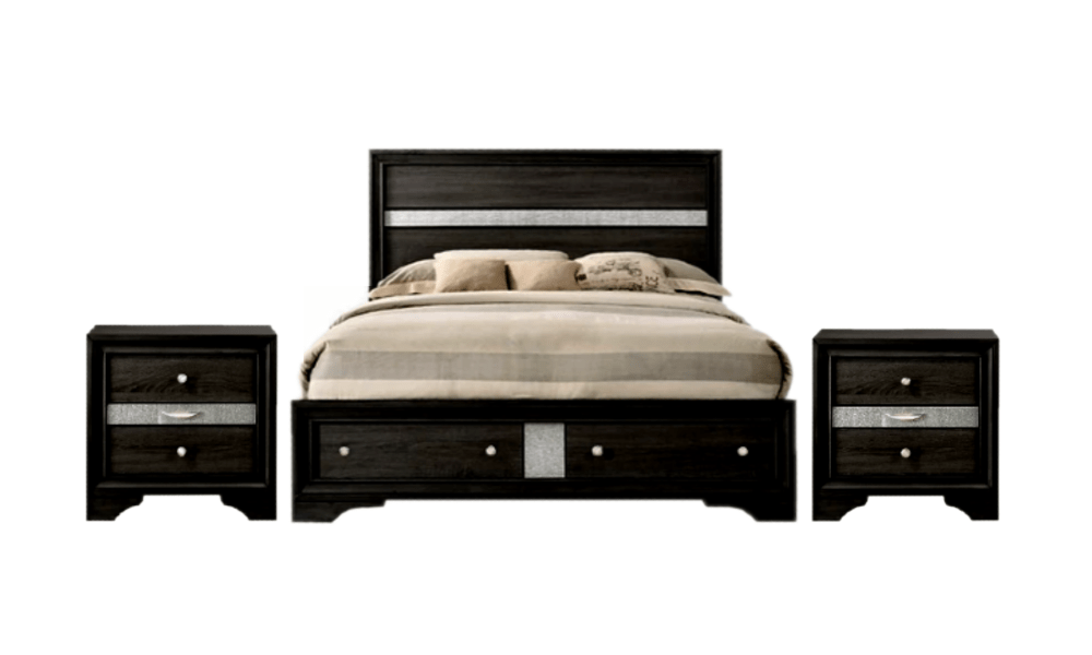 Black and silver bedroom set. ebay