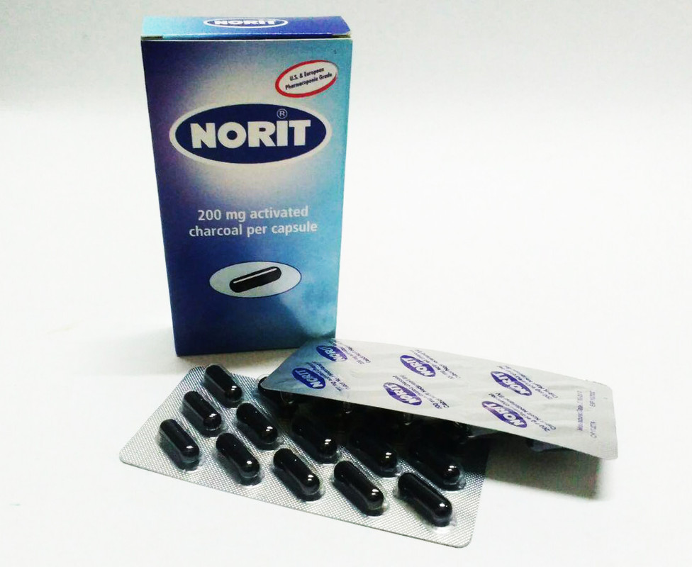 NORIT Activated Charcoal 200mg Gastrointestinal tract Flatulence