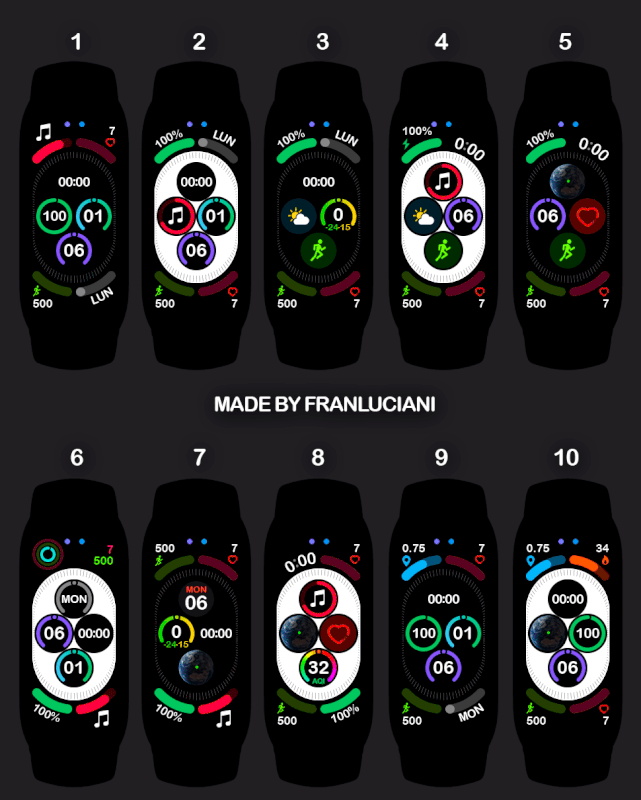 cair pra trás especificamos Formação honor band 5 custom watch faces