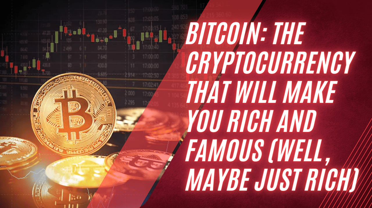 Bitcoin The Cryptocurrency That Will Make You Rich and Famous (Well
