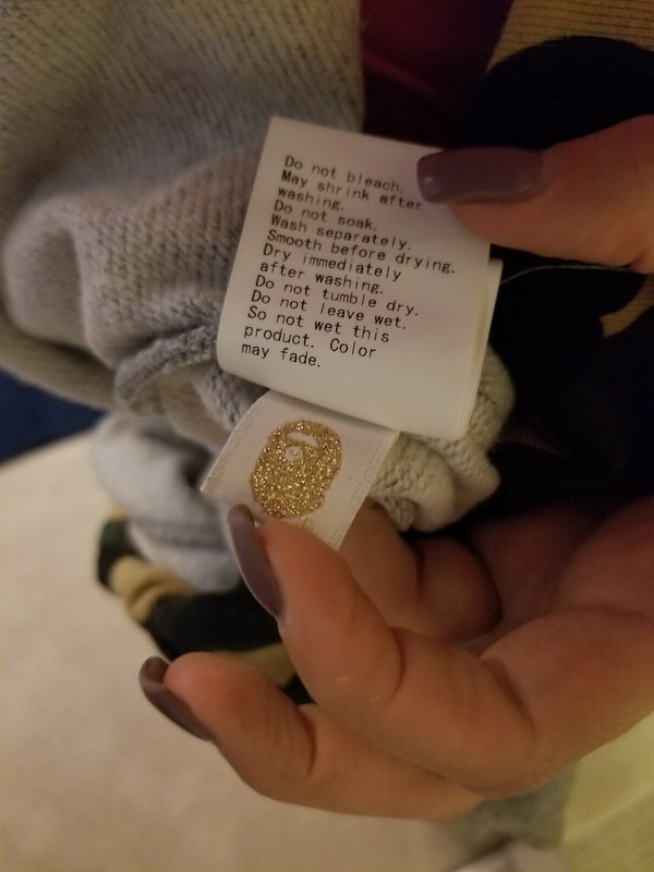 How to wash bape sweatpants with these care and wash tags? BapeTalk