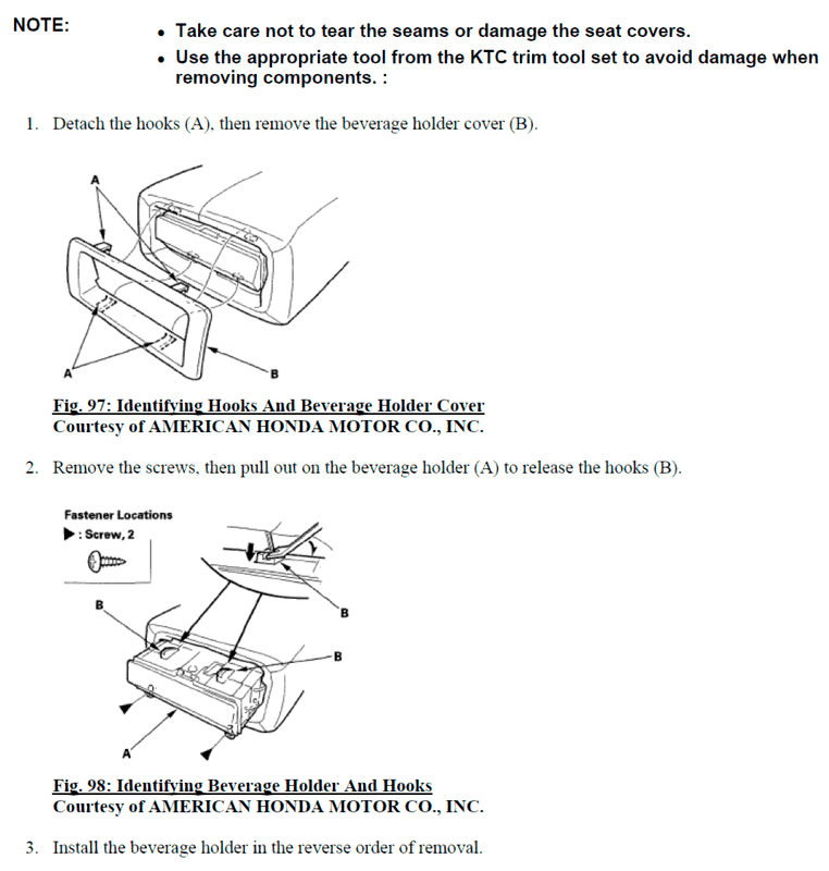 2001 Acura Mdx Center Console Removal