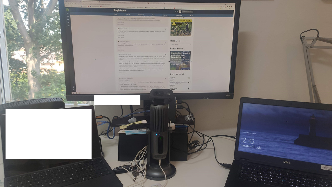 mounting webcam between two monitors? Singletrack World Magazine