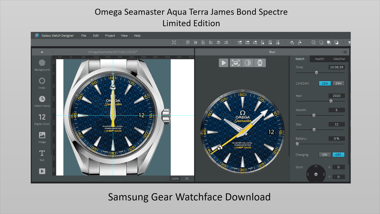Download the Omega Seamaster Aqua Terra James Bond Spectre Limited
