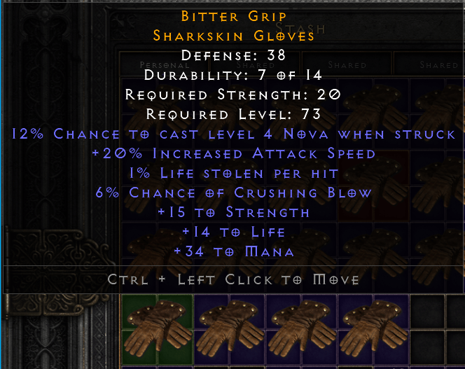 Gg Crushing Blow Gloves For Smiter Topic d2jsp