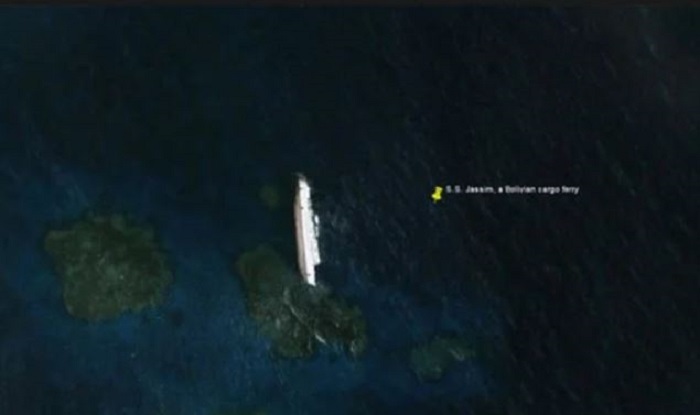 Viral Di Medsos, Salah Satu Bangkai Kapal Terbesar Di Dunia Terekam Kamera  Google Maps