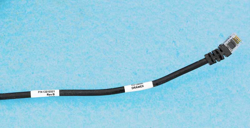 1639K044 NCR Terminal to MS Cash Drawer 72" Kick Cable Radiant Aloha