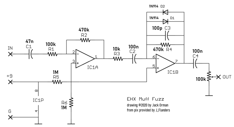 EHX Muff Fuzz (IC) as First Project - Which Schematic? : r/diypedals