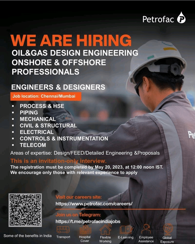 Petrofac Hiring 2023 Oil & gas Design Engineering Onshore & Offshore