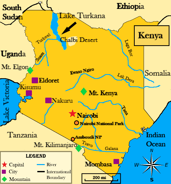 Map Of Rivers In Kenya Ping Project