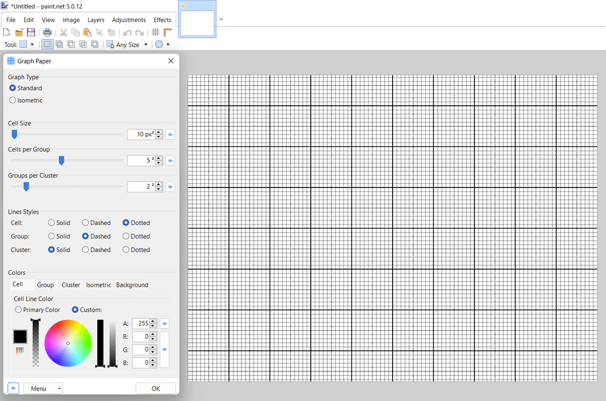 How to create graph paper in 5.0.12? Discussion and