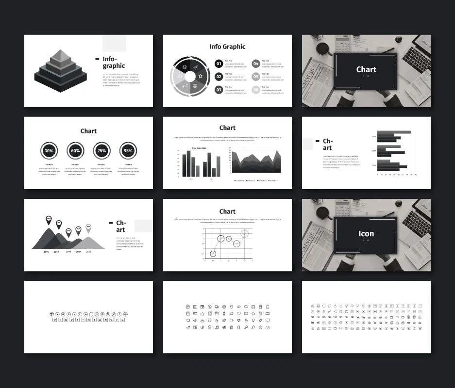 Black White Business Google Slides Template Presentation Template 75148