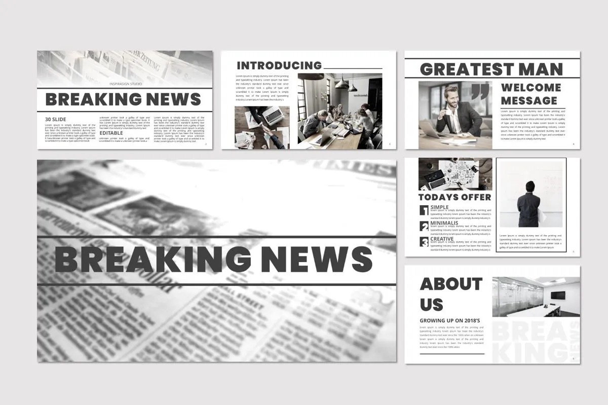 Powerpoint Template Newspaper