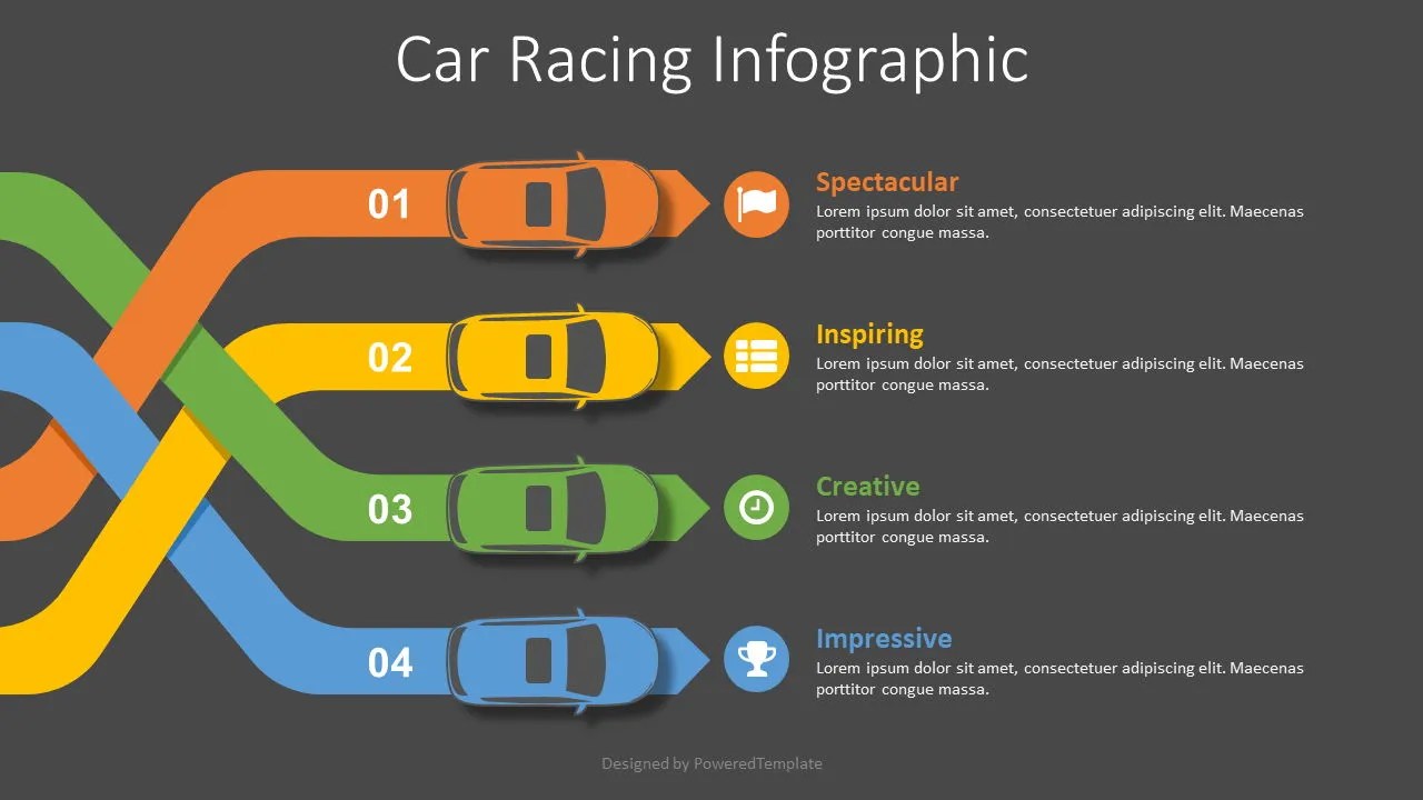 Car Racing Infographic Free Presentation Template for Google Slides