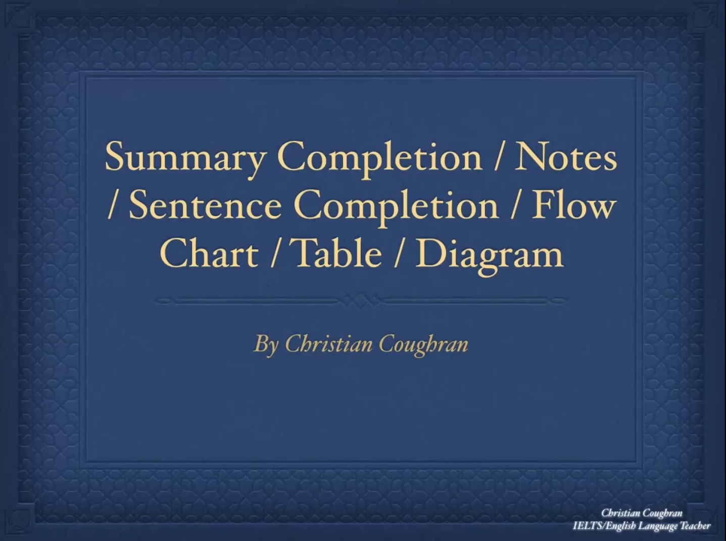 Preptical Academy Lesson IELTS Reading Summary completion, Notes