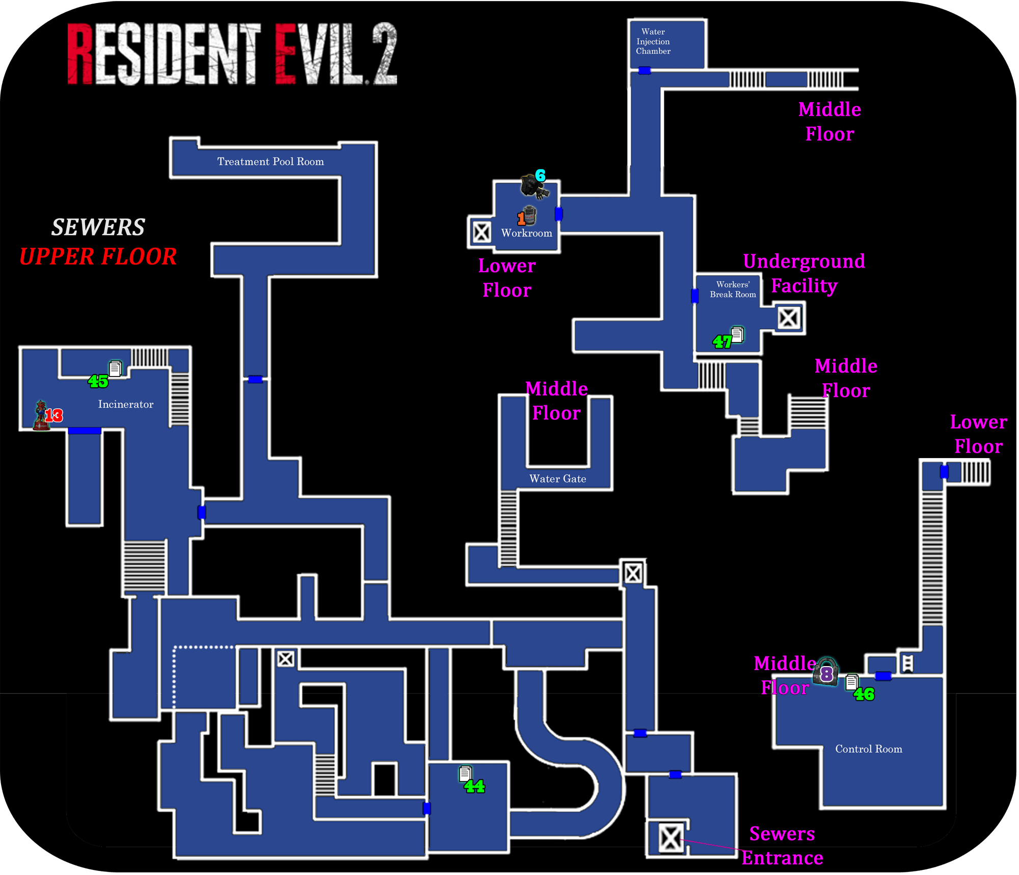 Resident evil 2 remake station map honomg