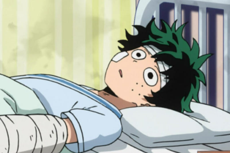 Deku's hospital bed Quotev