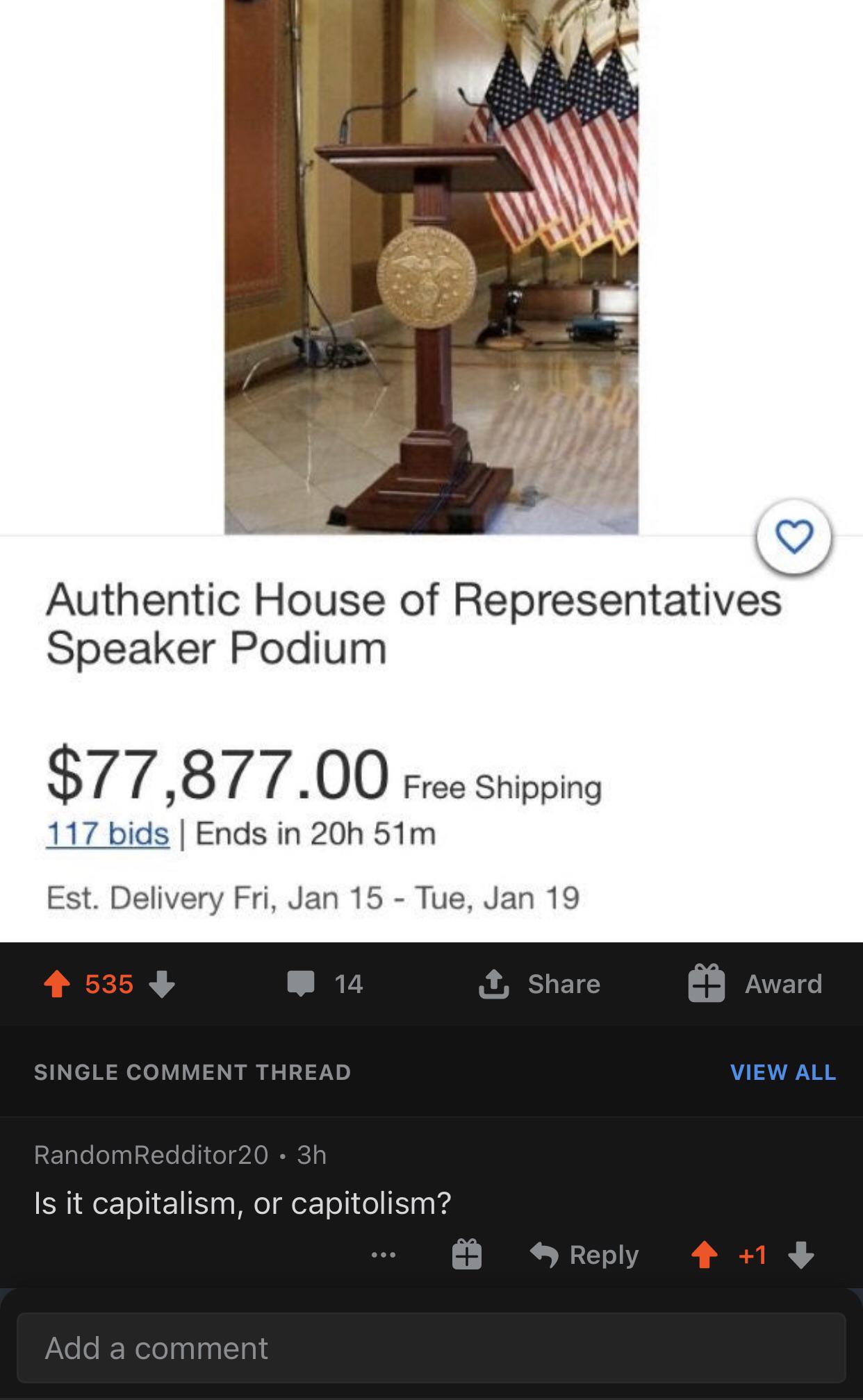 Already on Ebay r/TheRealJoke