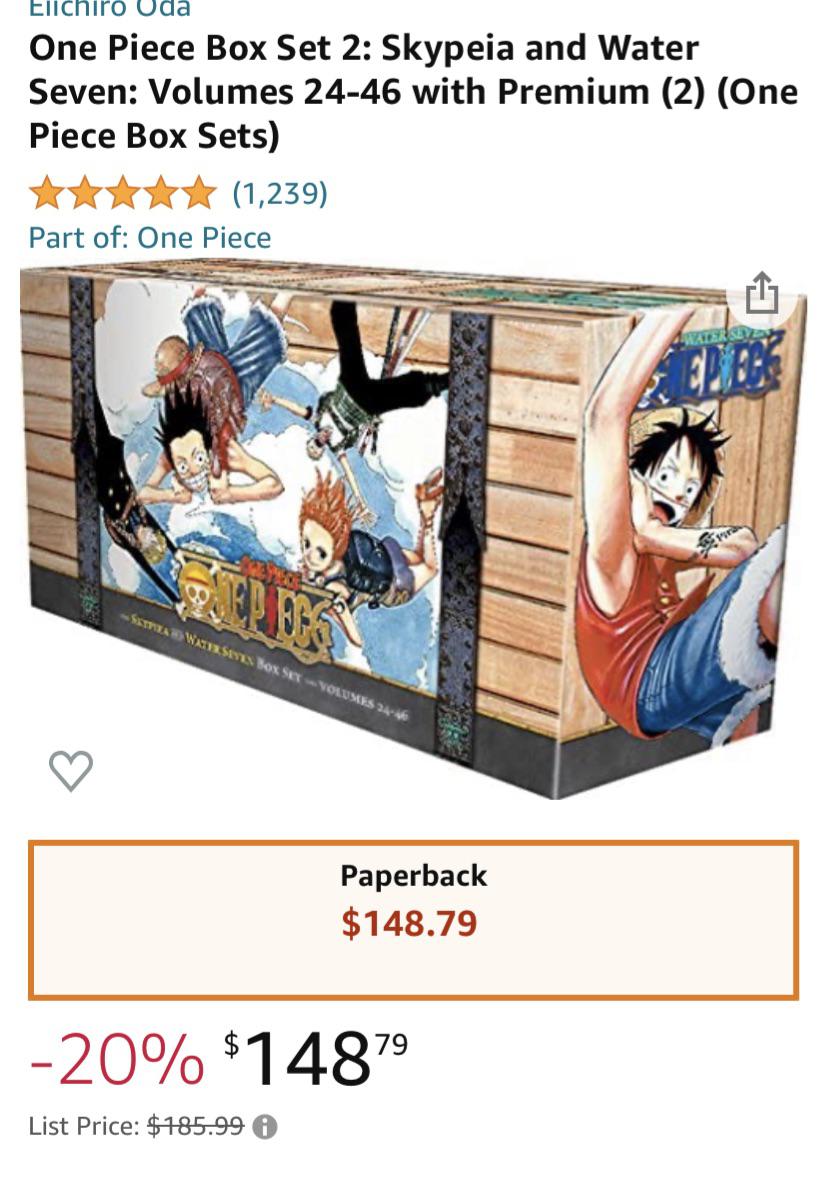 One piece box set 2 available on amazon shipped from RightStuf r