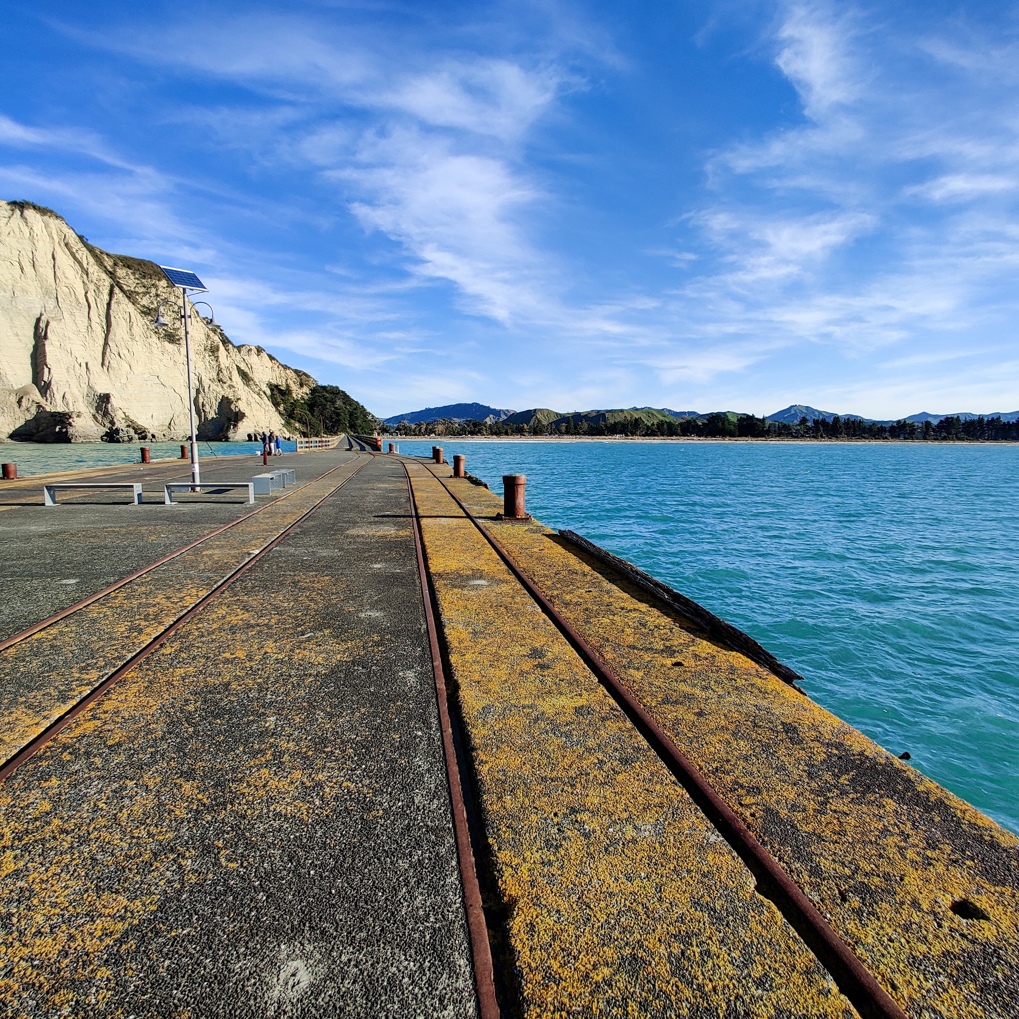 Longest Wharf (Jetty) in New Zealand. Tolaga Bay, East Coast, North