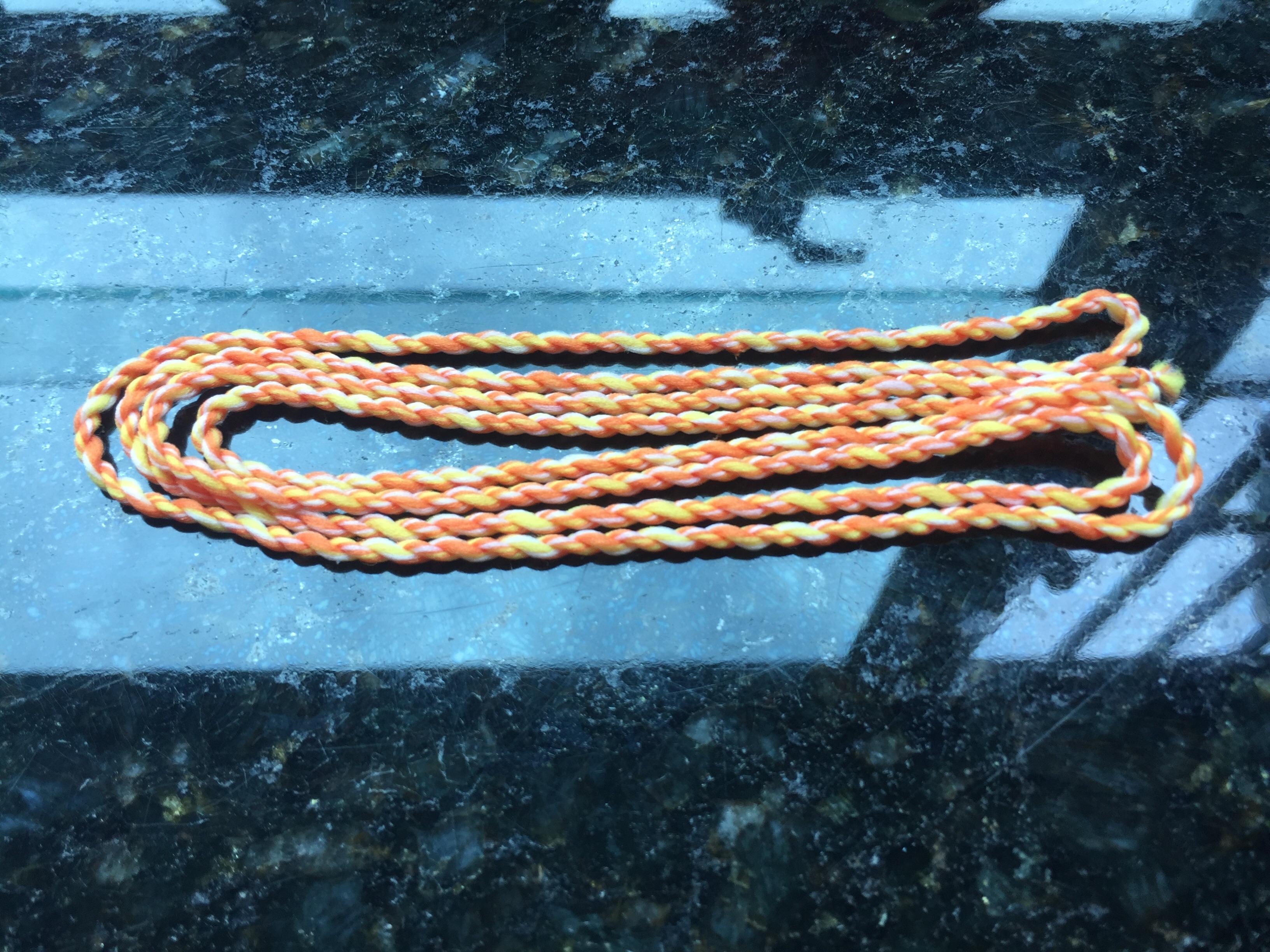 "Candy Corn", 5 wraps nylon. r/StringMakerz